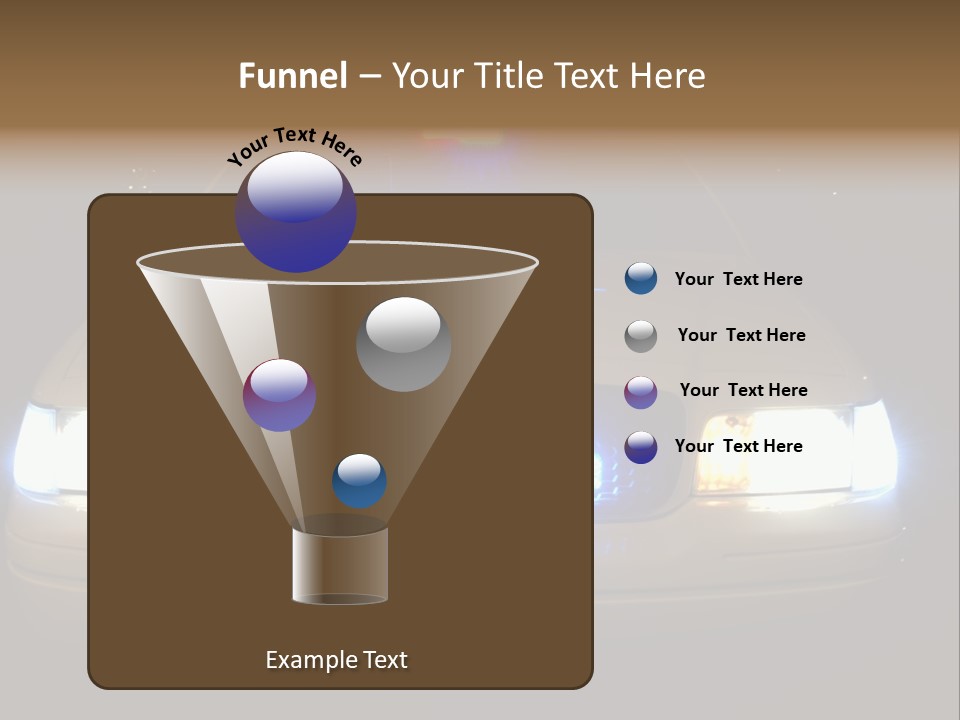Full Array Of Police Car Lights. PowerPoint Template