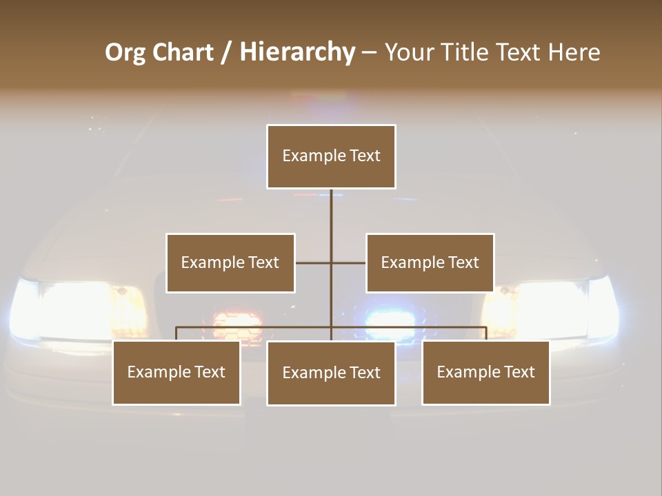 Full Array Of Police Car Lights. PowerPoint Template