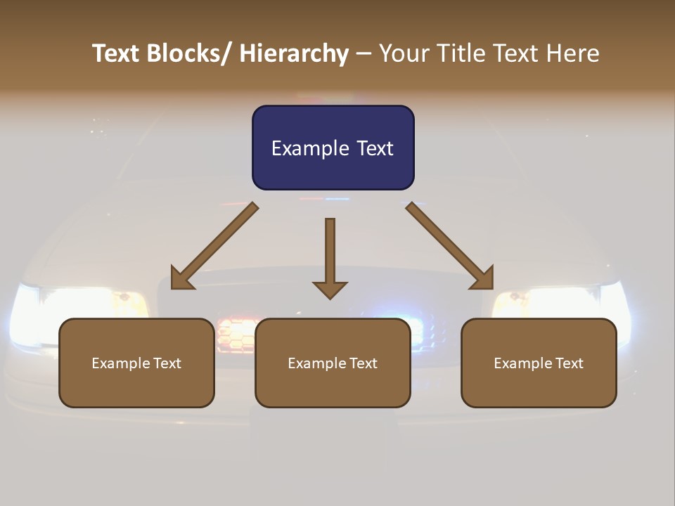 Full Array Of Police Car Lights. PowerPoint Template