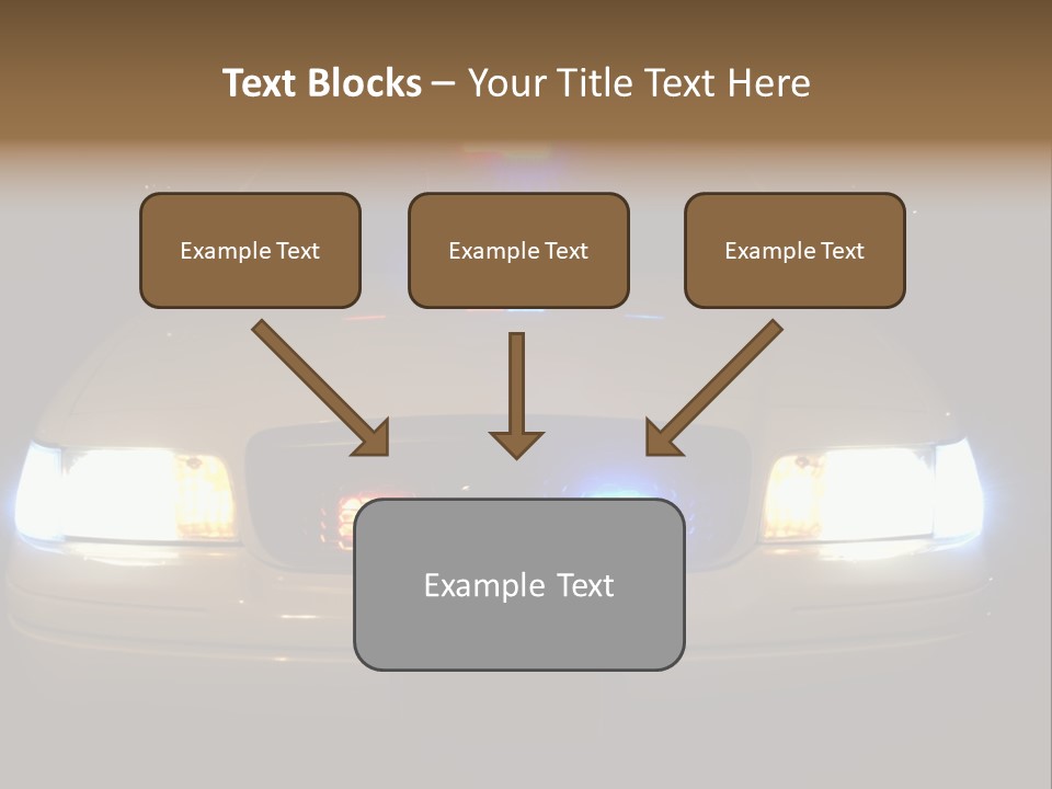 Full Array Of Police Car Lights. PowerPoint Template