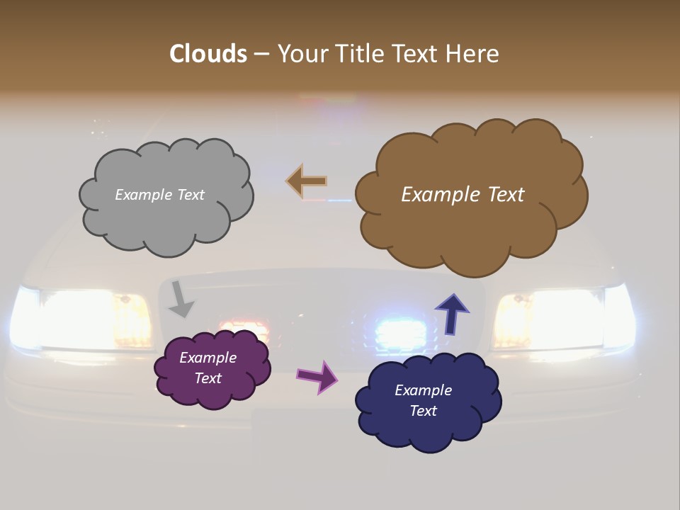 Full Array Of Police Car Lights. PowerPoint Template