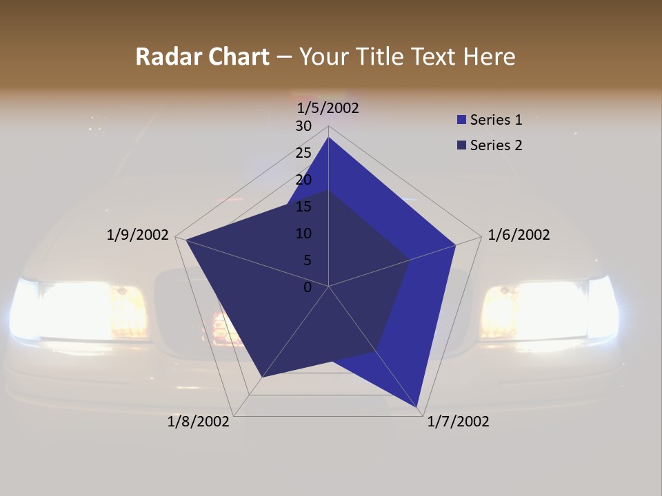 Full Array Of Police Car Lights. PowerPoint Template