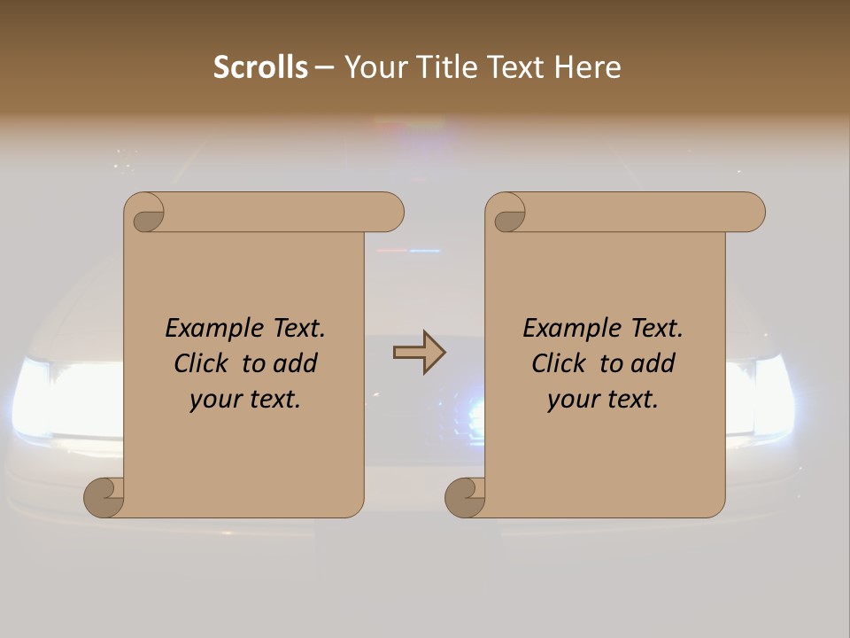 Full Array Of Police Car Lights. PowerPoint Template