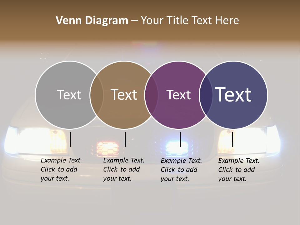 Full Array Of Police Car Lights. PowerPoint Template