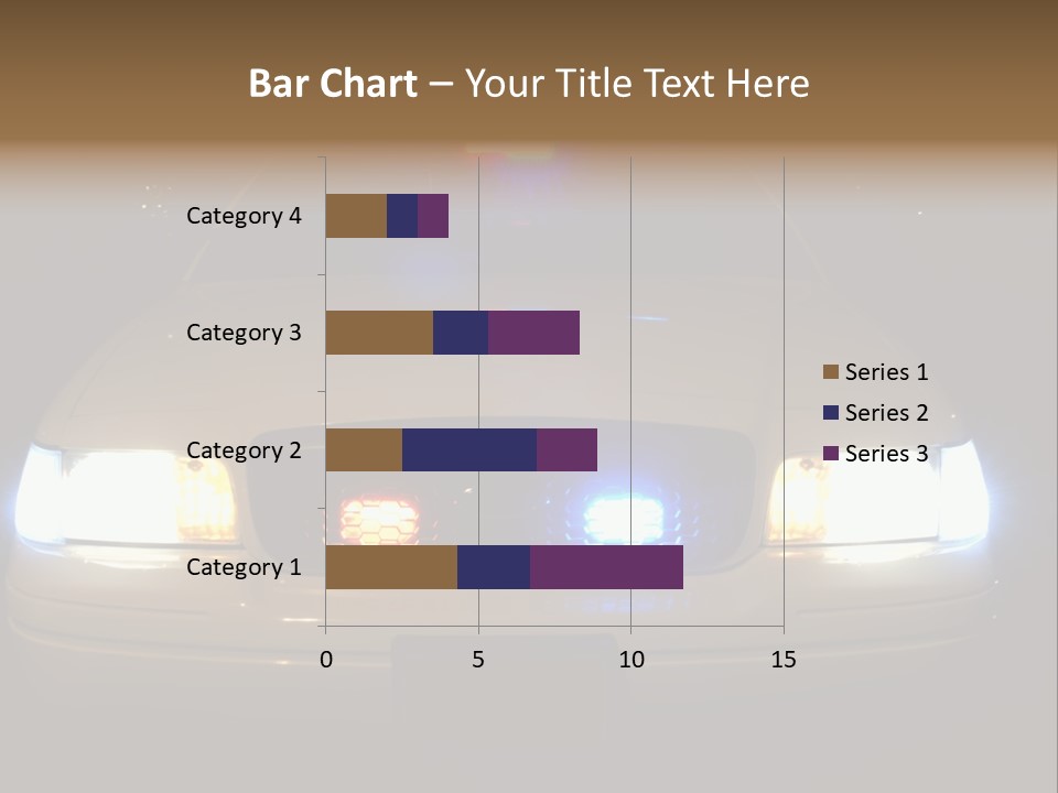 Full Array Of Police Car Lights. PowerPoint Template