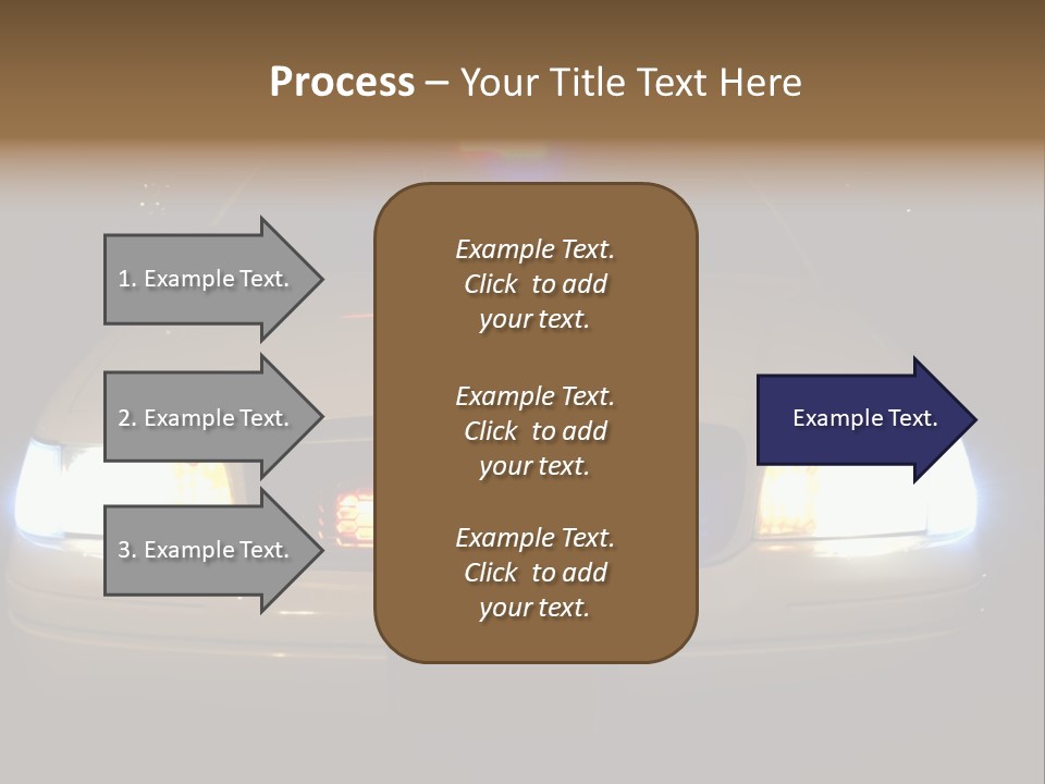 Full Array Of Police Car Lights. PowerPoint Template