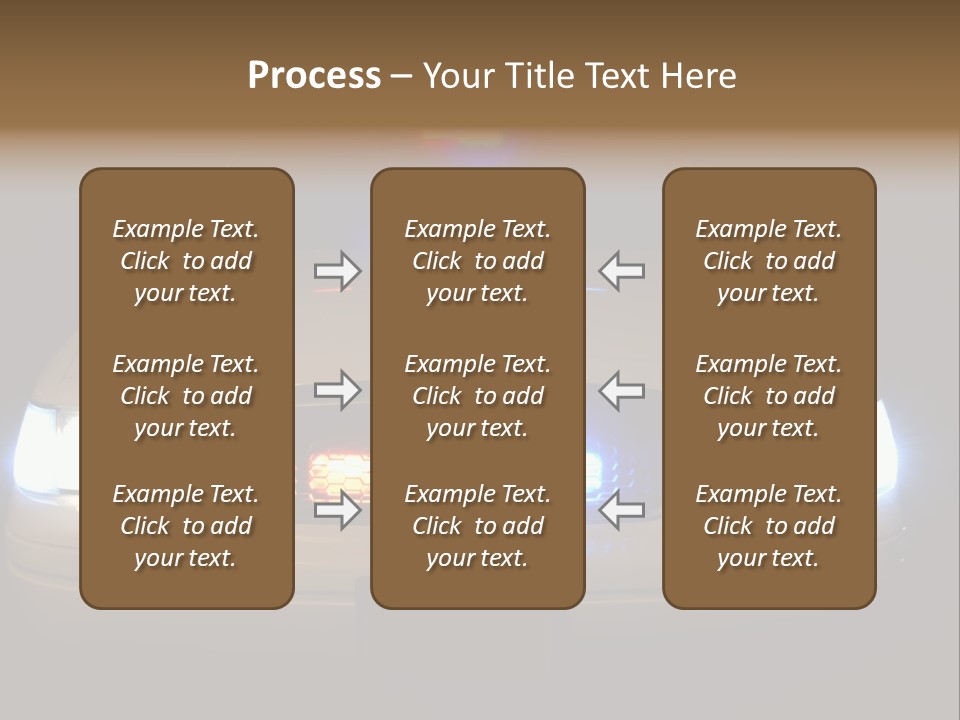 Full Array Of Police Car Lights. PowerPoint Template