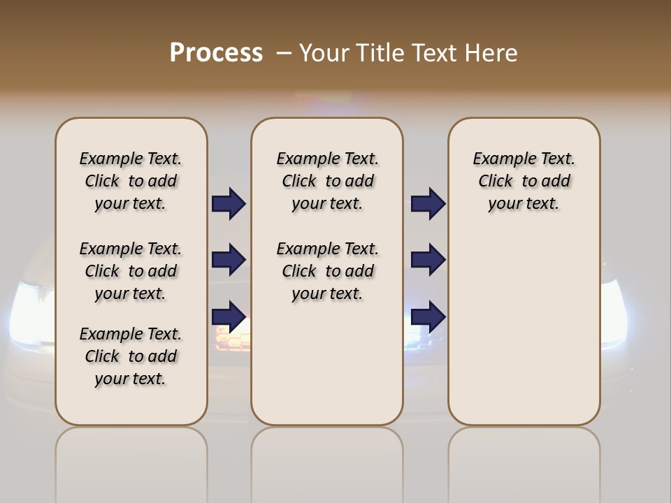 Full Array Of Police Car Lights. PowerPoint Template