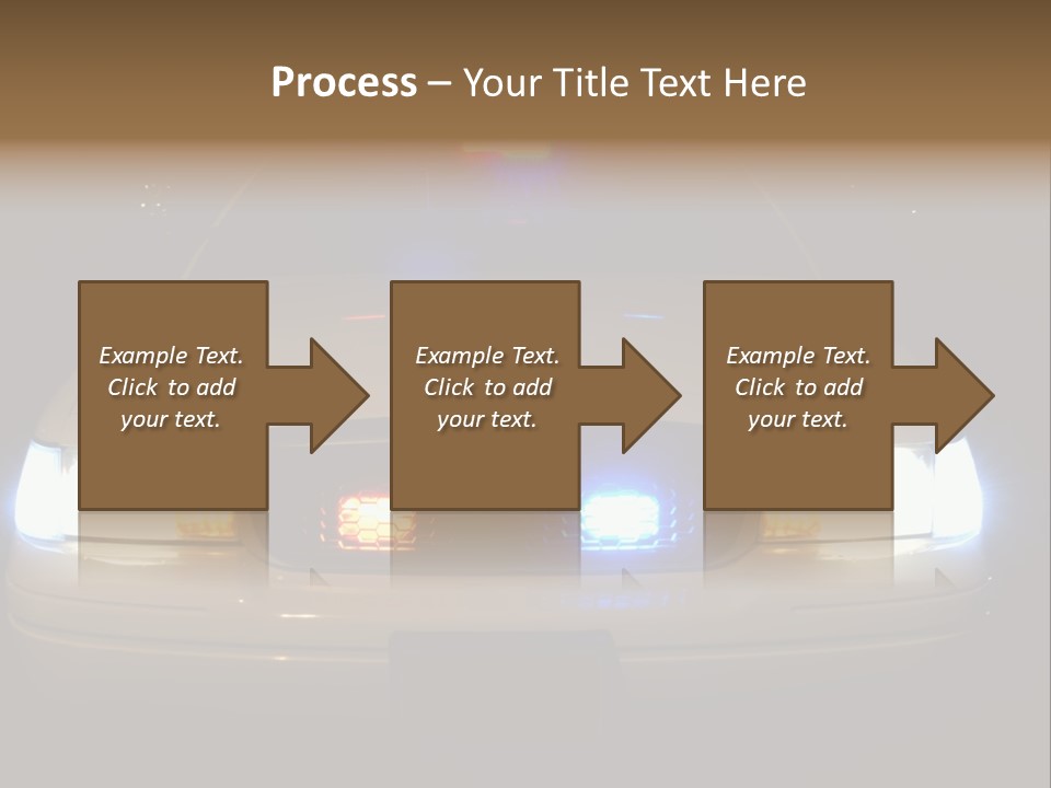 Full Array Of Police Car Lights. PowerPoint Template