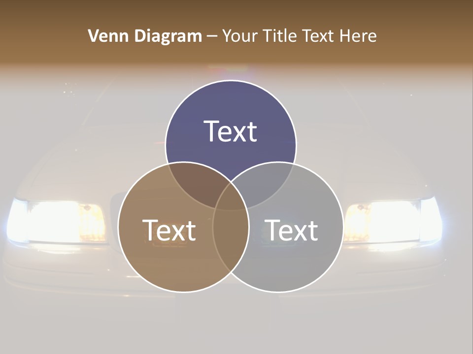 Full Array Of Police Car Lights. PowerPoint Template