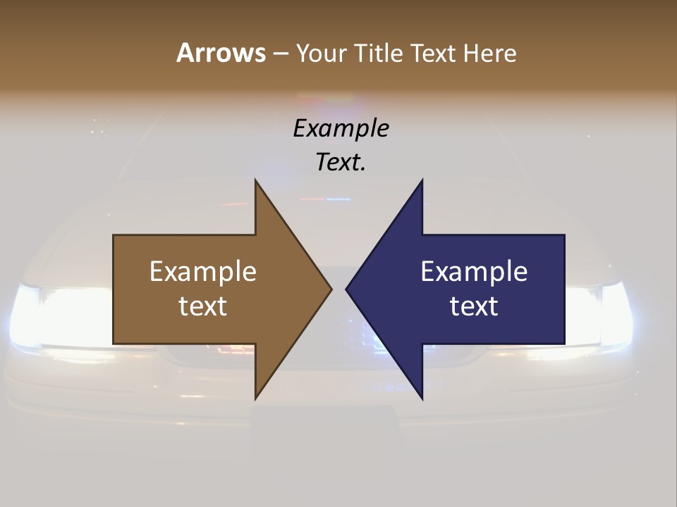 Full Array Of Police Car Lights. PowerPoint Template
