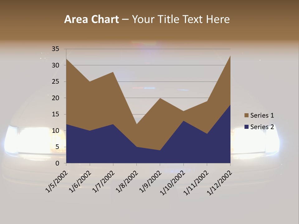 Full Array Of Police Car Lights. PowerPoint Template