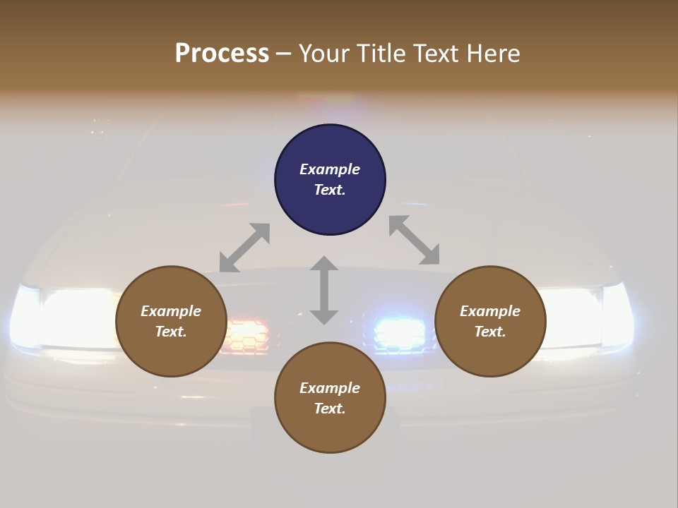 Full Array Of Police Car Lights. PowerPoint Template