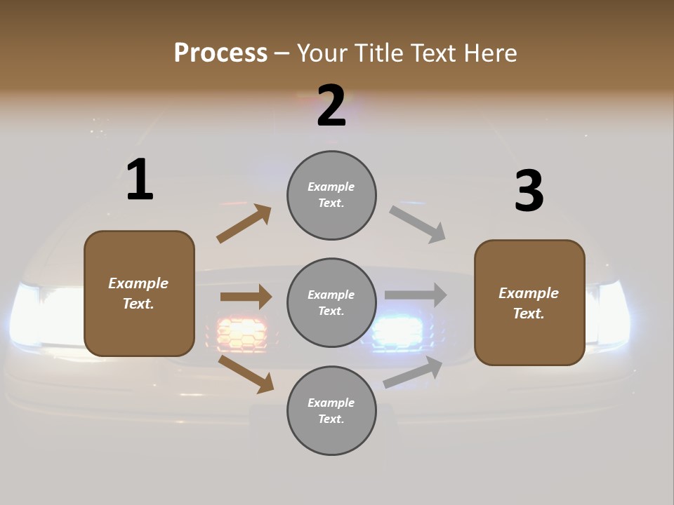 Full Array Of Police Car Lights. PowerPoint Template