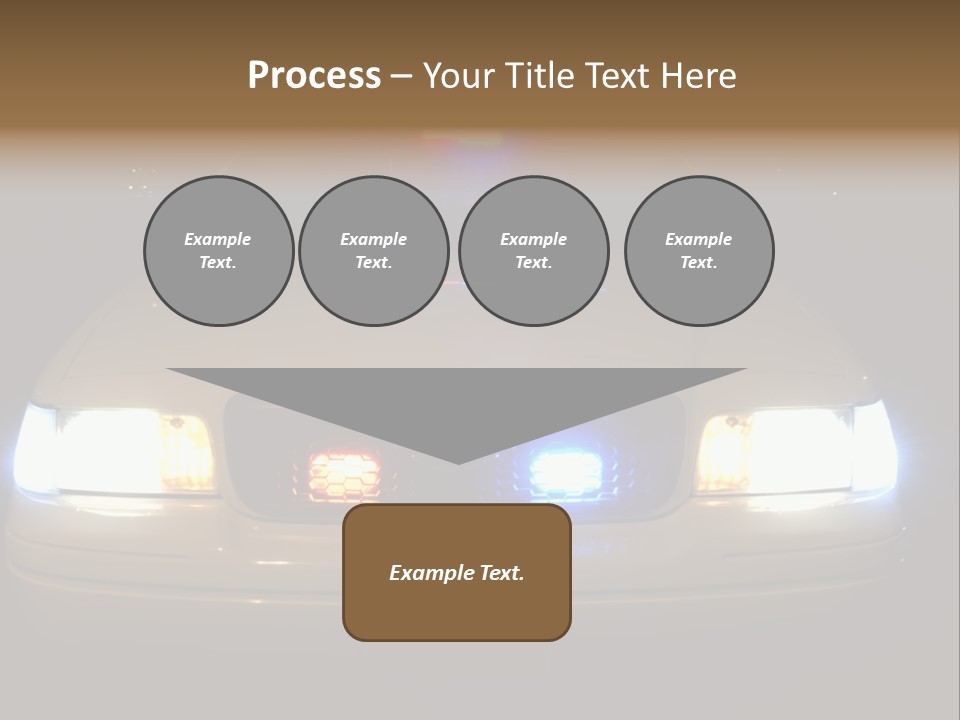 Full Array Of Police Car Lights. PowerPoint Template
