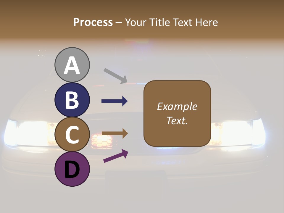 Full Array Of Police Car Lights. PowerPoint Template