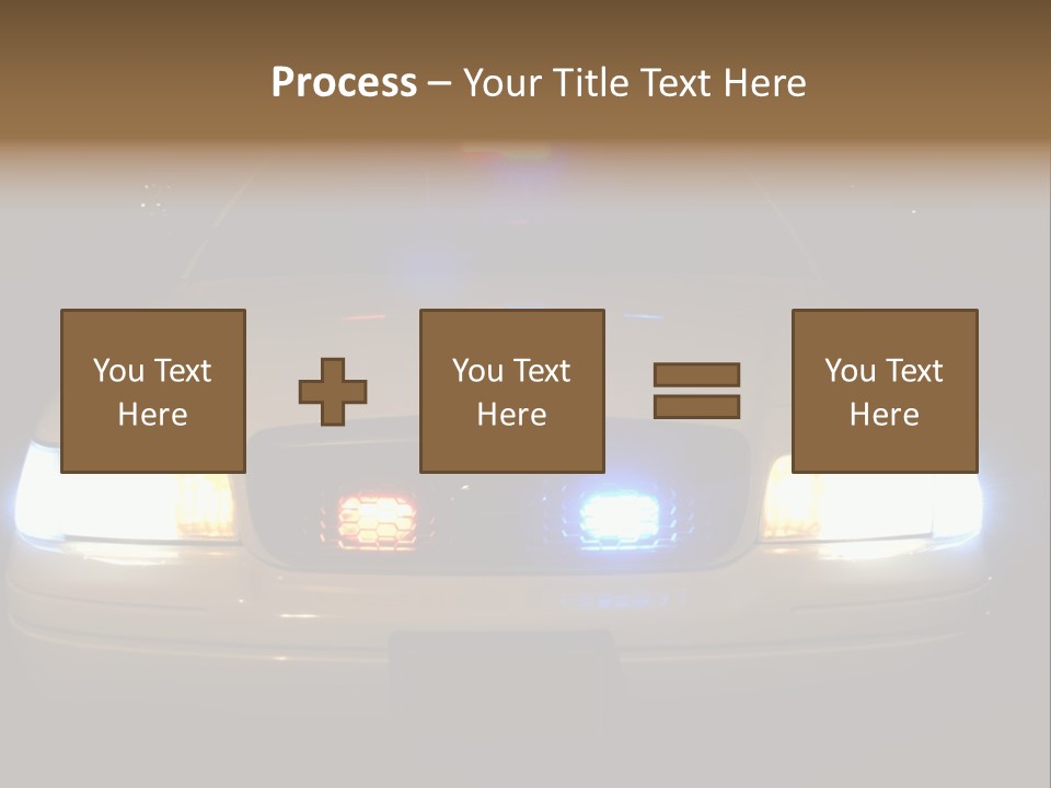 Full Array Of Police Car Lights. PowerPoint Template