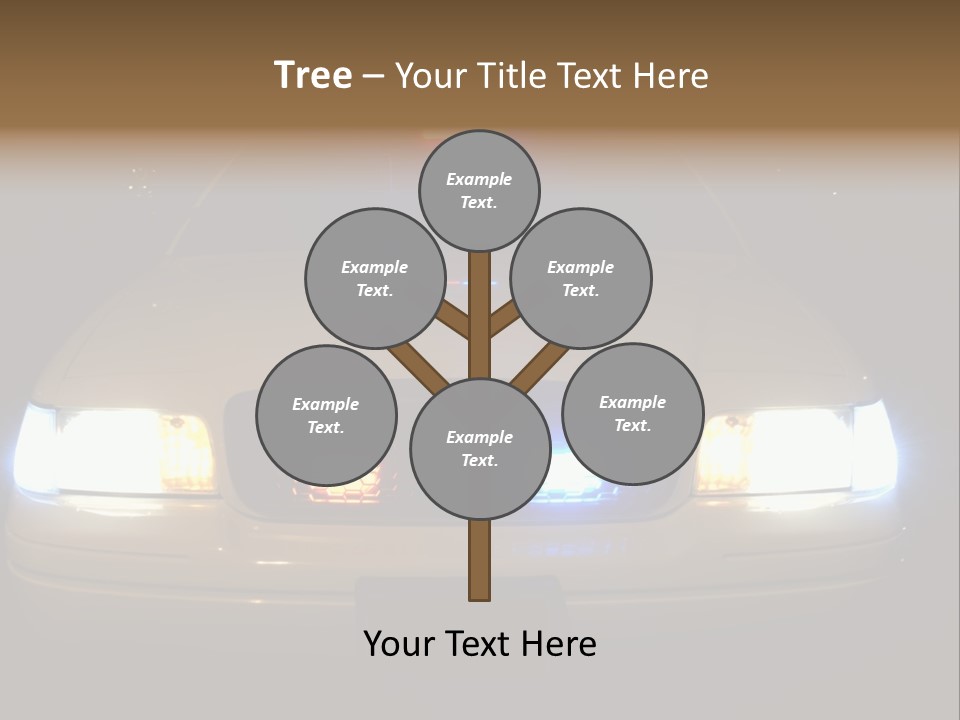 Full Array Of Police Car Lights. PowerPoint Template