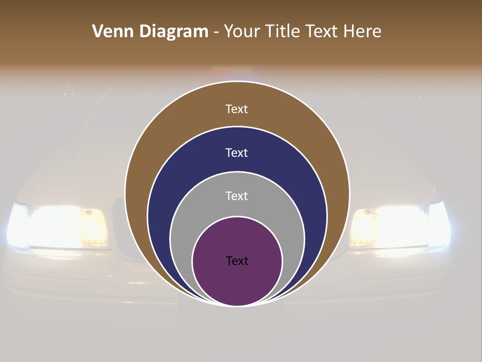 Full Array Of Police Car Lights. PowerPoint Template