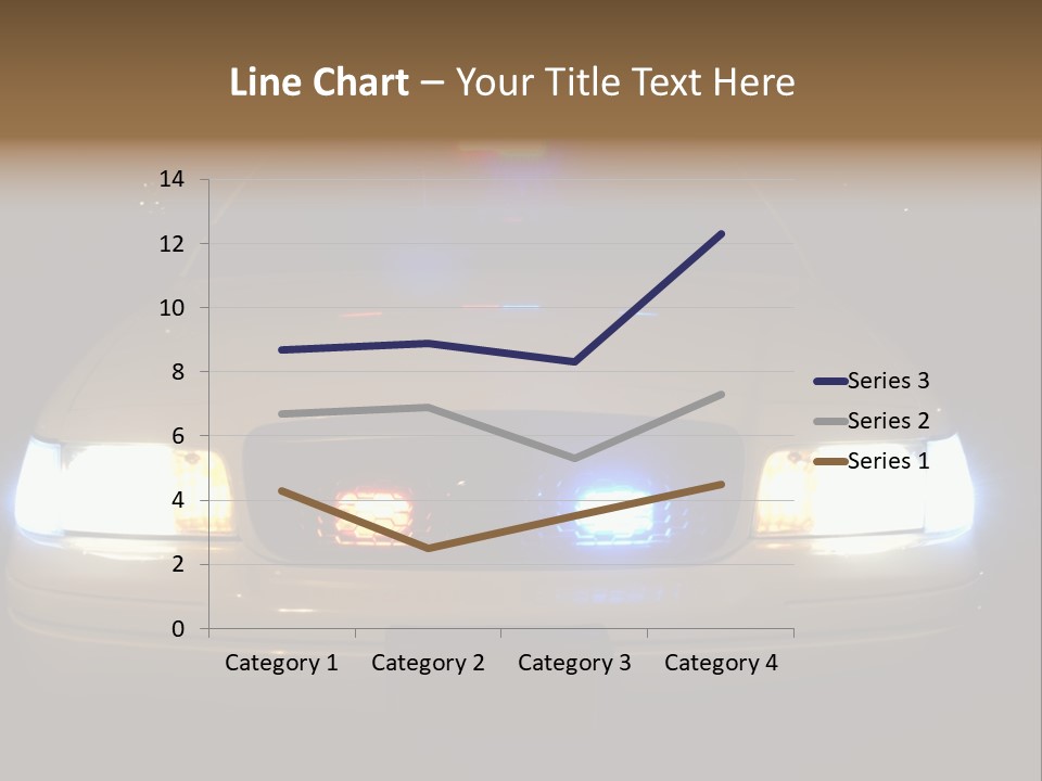 Full Array Of Police Car Lights. PowerPoint Template