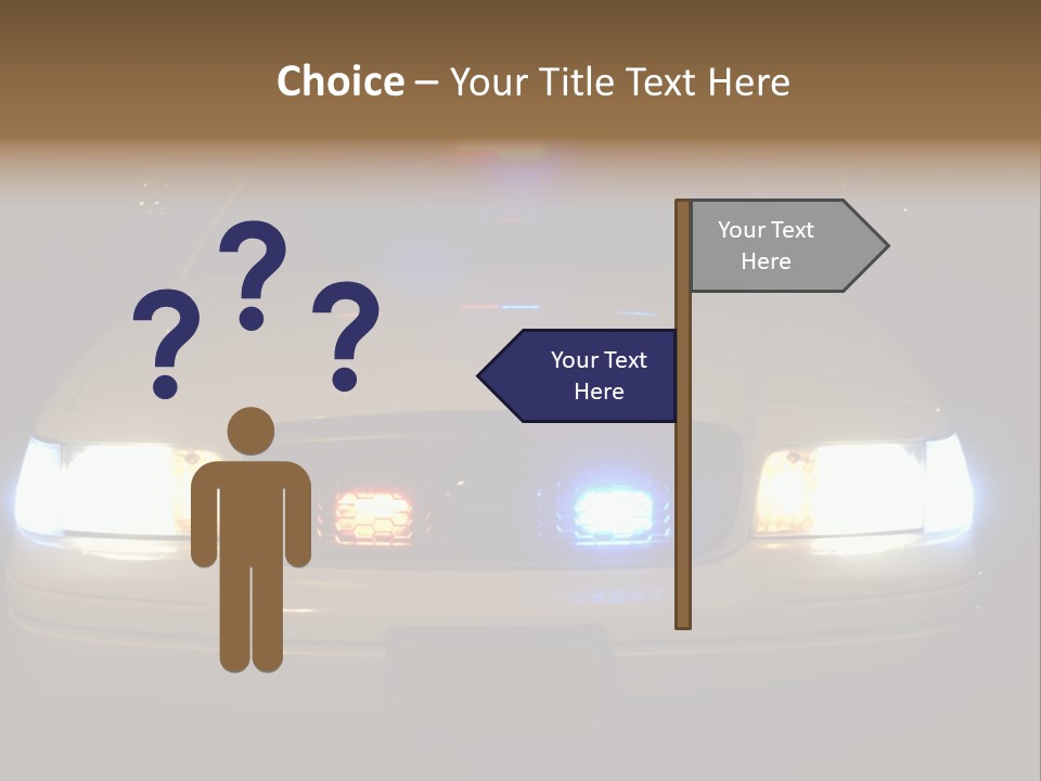 Full Array Of Police Car Lights. PowerPoint Template