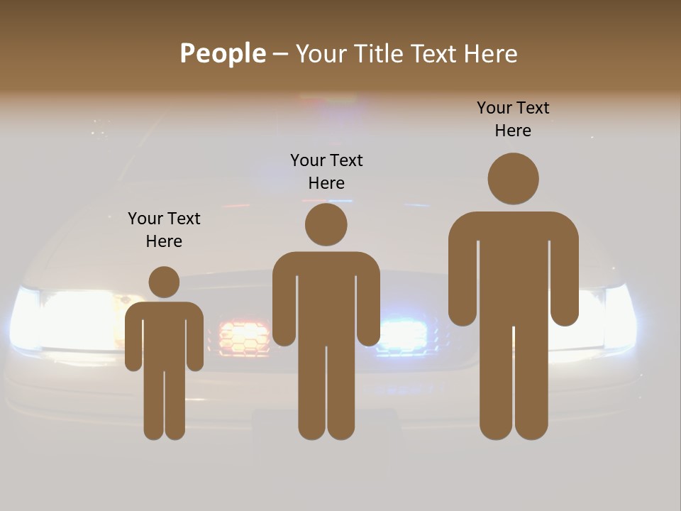 Full Array Of Police Car Lights. PowerPoint Template