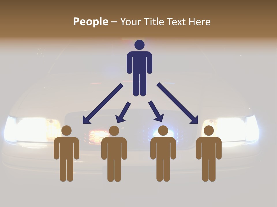 Full Array Of Police Car Lights. PowerPoint Template