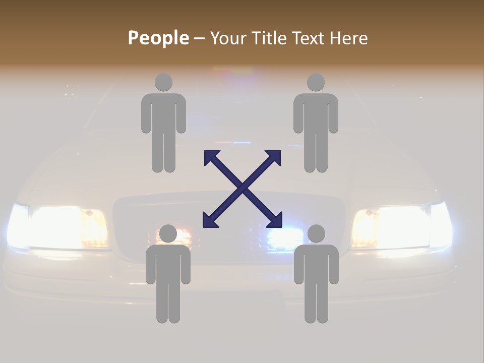 Full Array Of Police Car Lights. PowerPoint Template