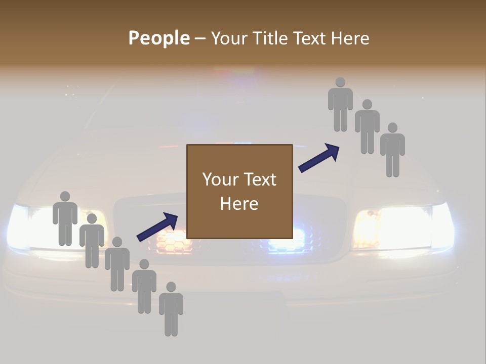 Full Array Of Police Car Lights. PowerPoint Template