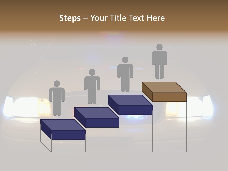 Full Array Of Police Car Lights. PowerPoint Template