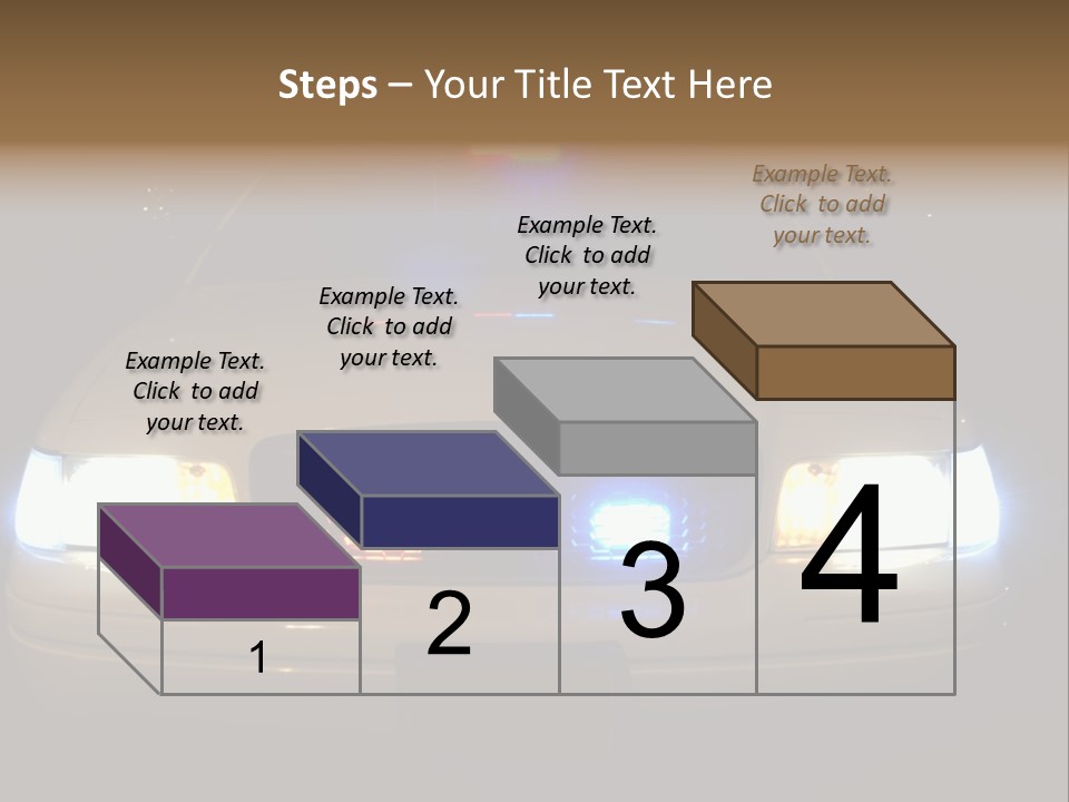 Full Array Of Police Car Lights. PowerPoint Template
