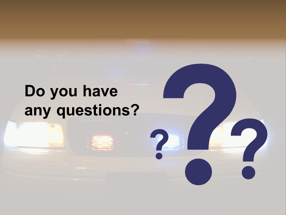 Full Array Of Police Car Lights. PowerPoint Template