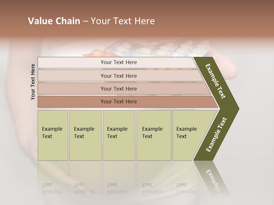 Pregnant Woman Holding Medicine. Nine Month. Third Trimester PowerPoint Template