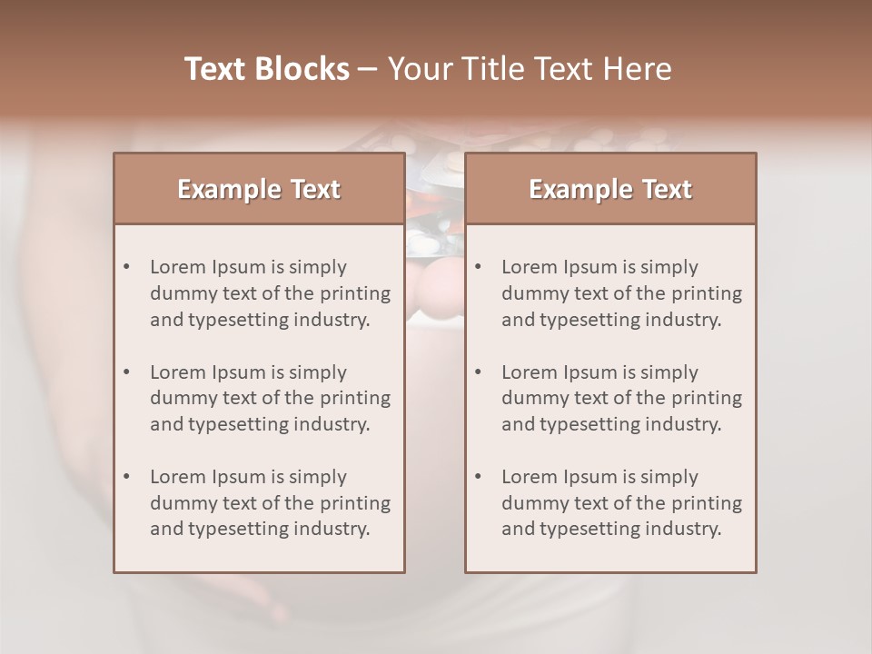 Pregnant Woman Holding Medicine. Nine Month. Third Trimester PowerPoint Template