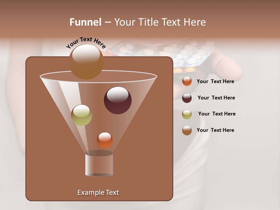 Pregnant Woman Holding Medicine. Nine Month. Third Trimester PowerPoint Template