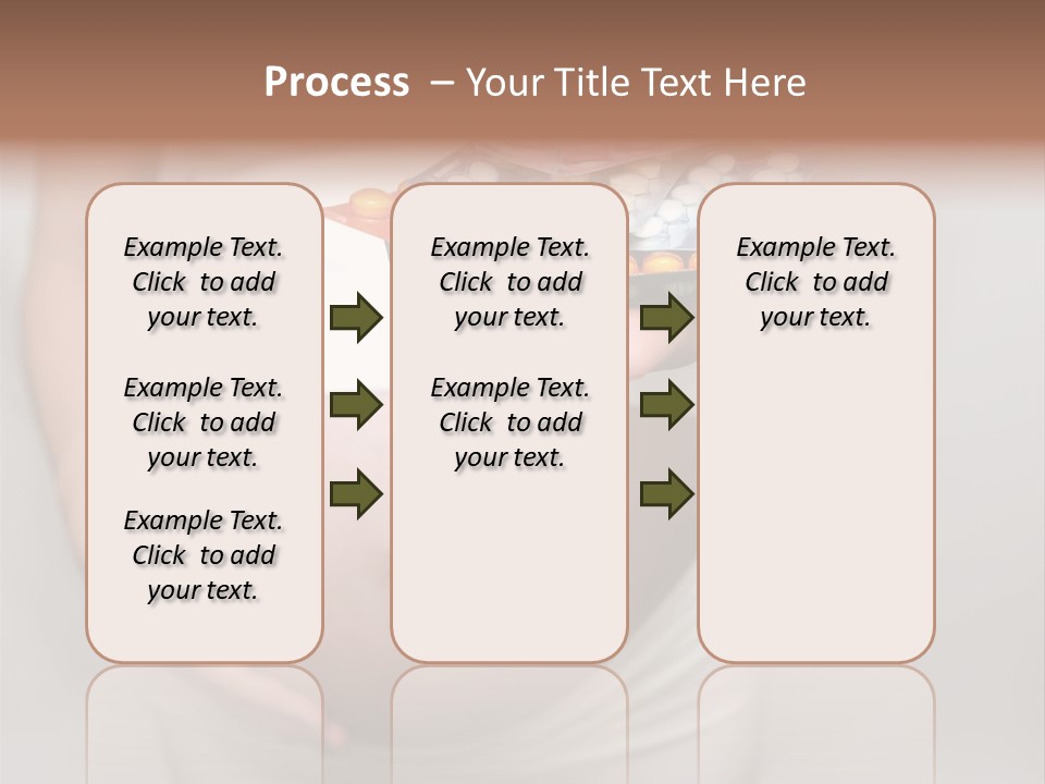 Pregnant Woman Holding Medicine. Nine Month. Third Trimester PowerPoint Template