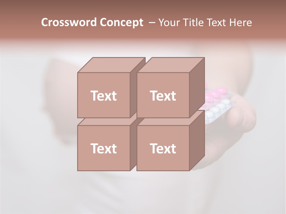 Pregnant Woman Holding Medicine. Nine Month. Third Trimester PowerPoint Template