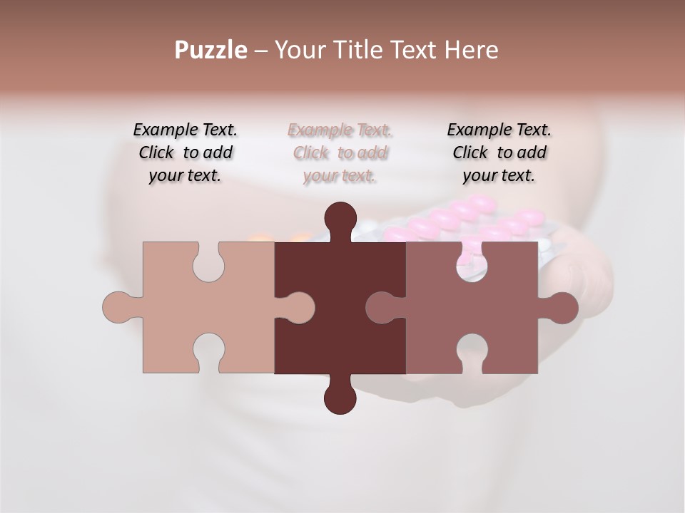 Pregnant Woman Holding Medicine. Nine Month. Third Trimester PowerPoint Template