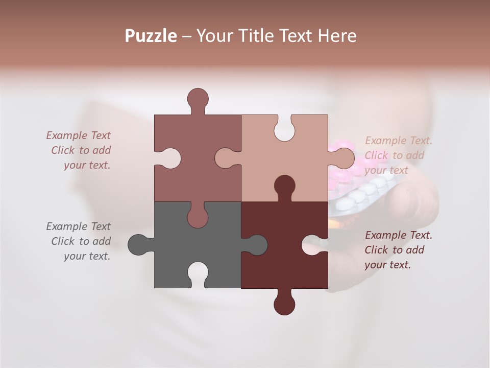 Pregnant Woman Holding Medicine. Nine Month. Third Trimester PowerPoint Template