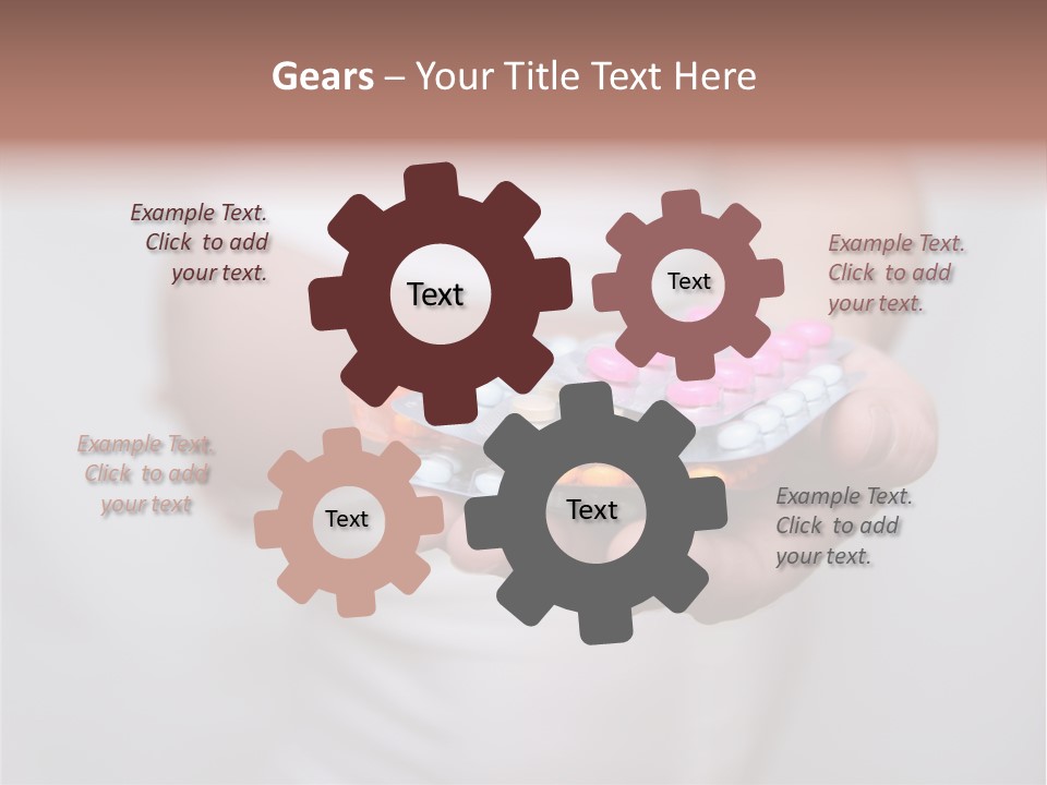 Pregnant Woman Holding Medicine. Nine Month. Third Trimester PowerPoint Template