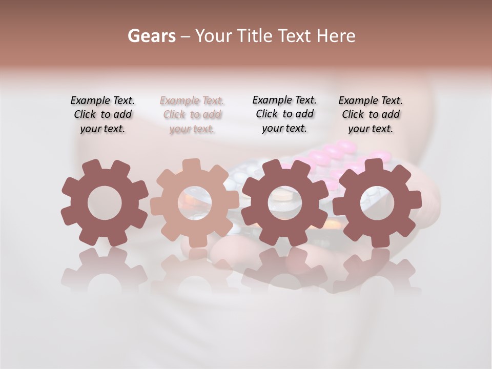 Pregnant Woman Holding Medicine. Nine Month. Third Trimester PowerPoint Template