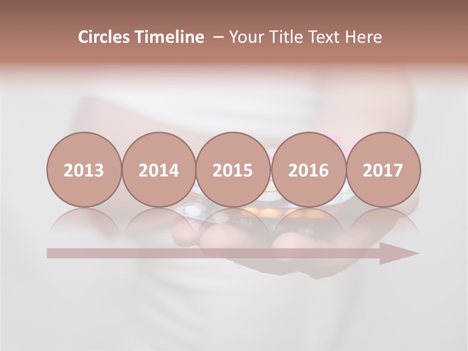 Pregnant Woman Holding Medicine. Nine Month. Third Trimester PowerPoint Template