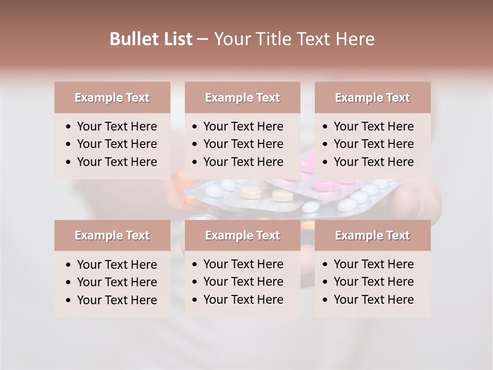 Pregnant Woman Holding Medicine. Nine Month. Third Trimester PowerPoint Template