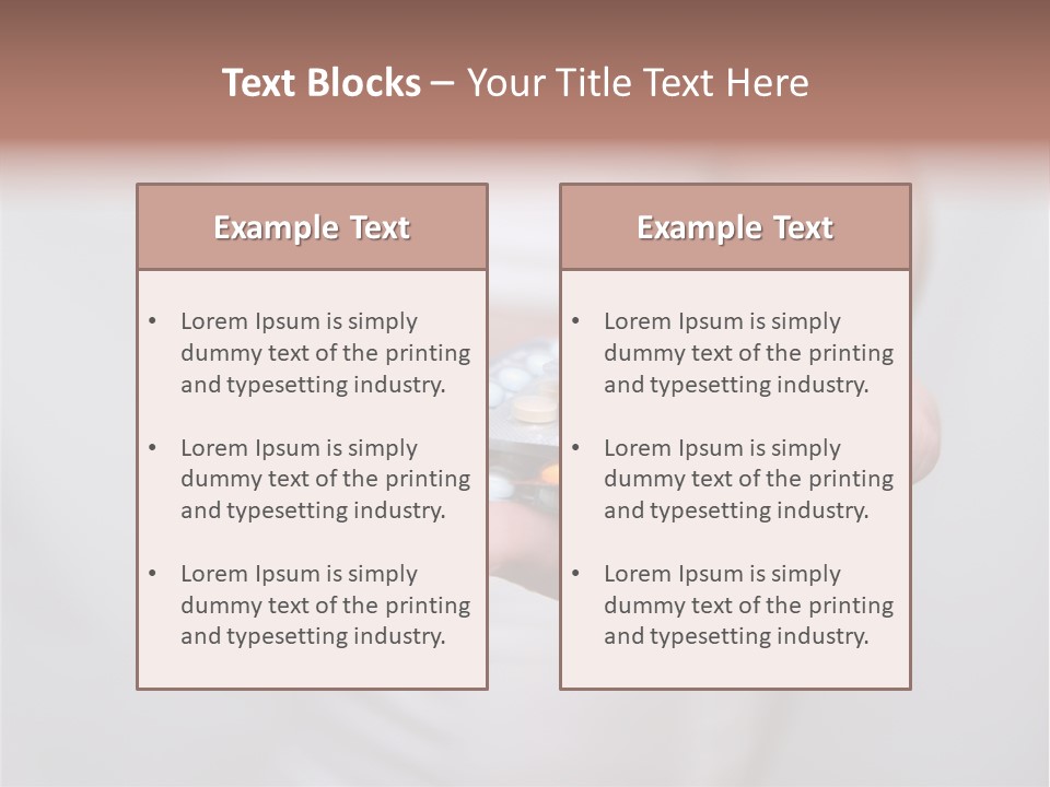 Pregnant Woman Holding Medicine. Nine Month. Third Trimester PowerPoint Template