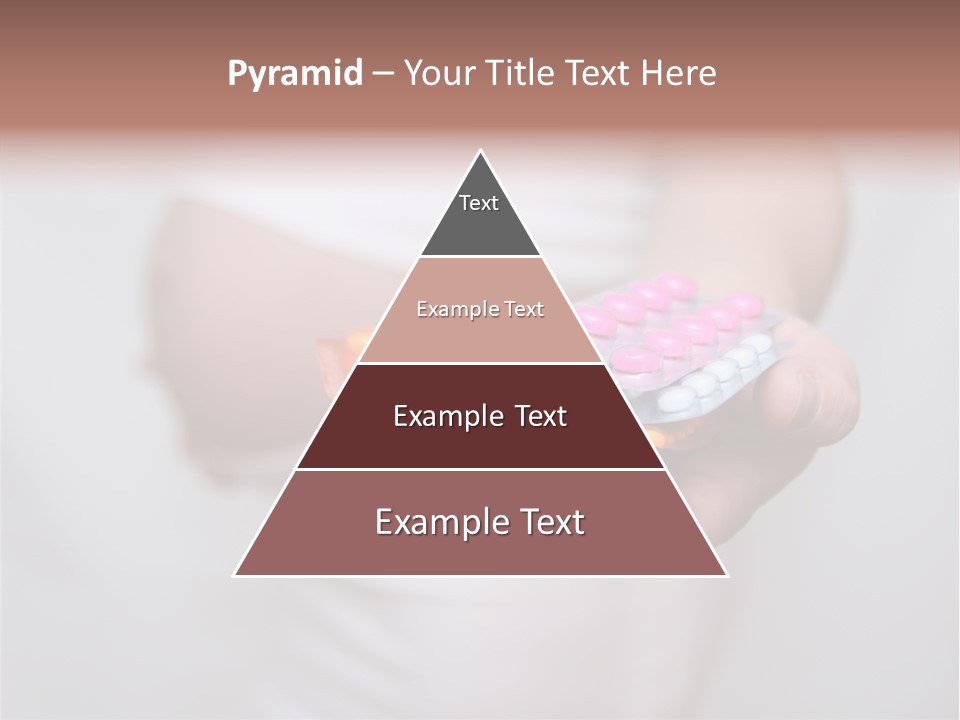 Pregnant Woman Holding Medicine. Nine Month. Third Trimester PowerPoint Template