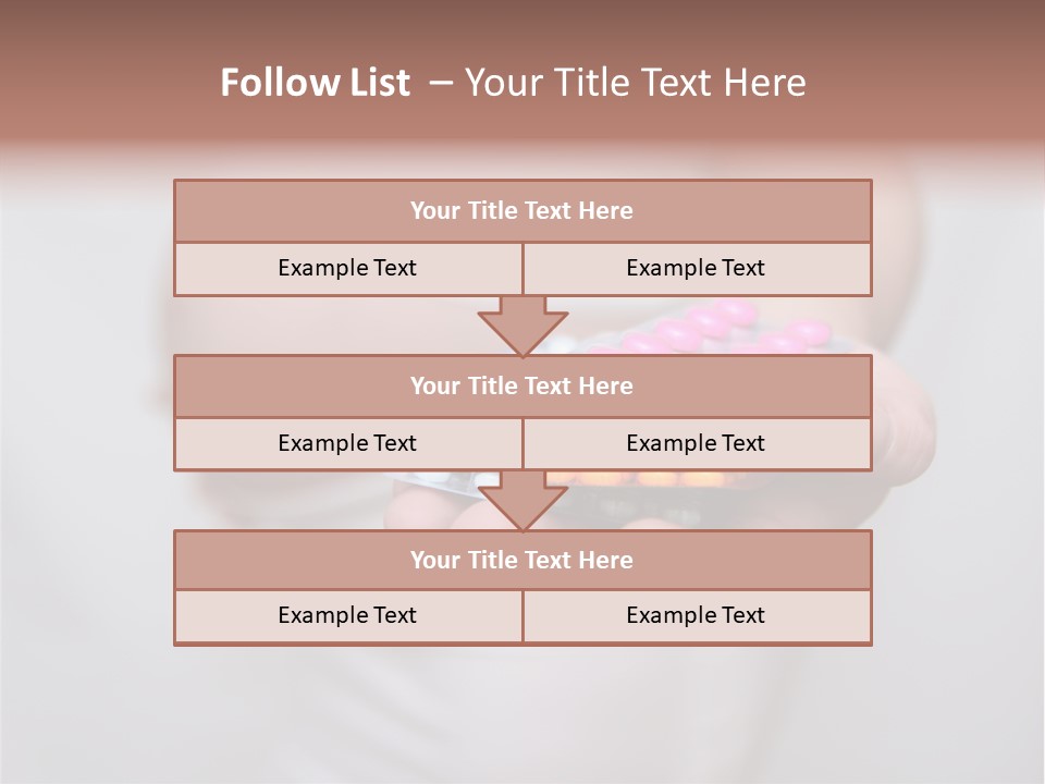 Pregnant Woman Holding Medicine. Nine Month. Third Trimester PowerPoint Template