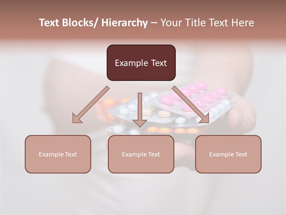 Pregnant Woman Holding Medicine. Nine Month. Third Trimester PowerPoint Template