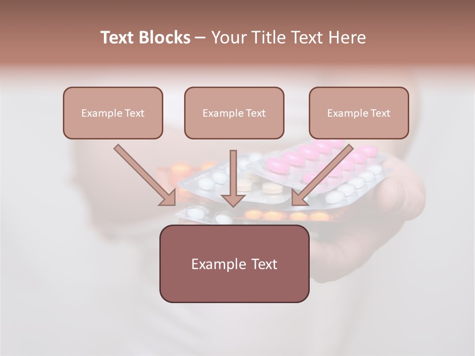 Pregnant Woman Holding Medicine. Nine Month. Third Trimester PowerPoint Template