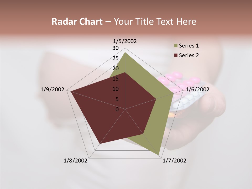 Pregnant Woman Holding Medicine. Nine Month. Third Trimester PowerPoint Template