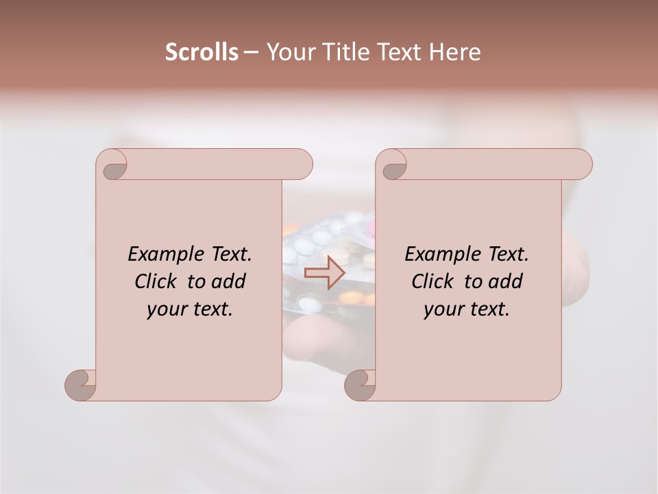 Pregnant Woman Holding Medicine. Nine Month. Third Trimester PowerPoint Template